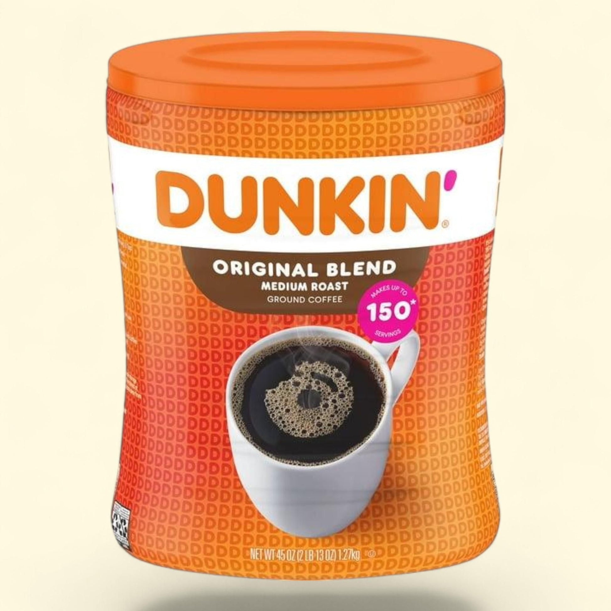 Dunkin' Donuts Original Blend Ground Coffee, 45 oz. — authentic US product shipped worldwide by Treatspree