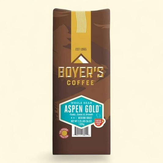 Boyer's Coffee Aspen Gold Medium Roast Whole Bean, 36 oz.