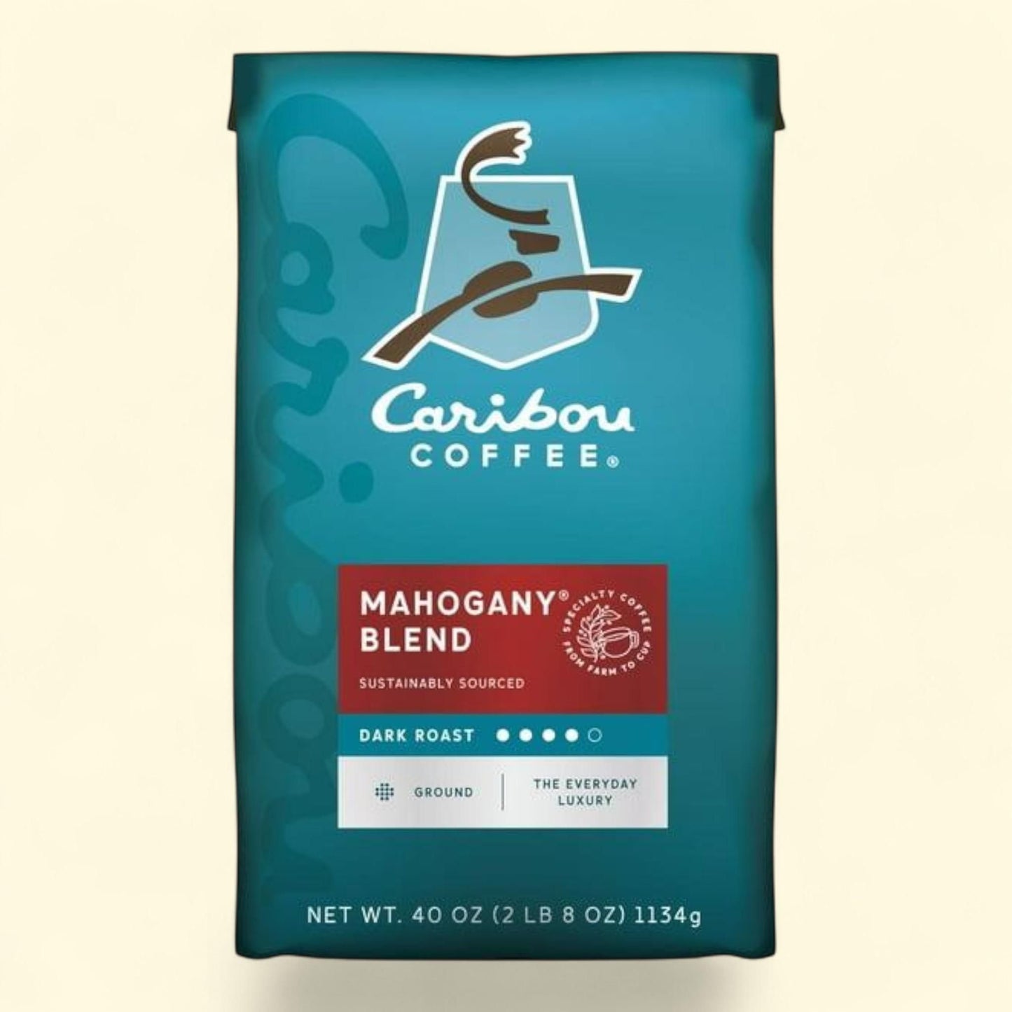 Caribou Dark Roast Ground Coffee, Mahogany 40 oz.