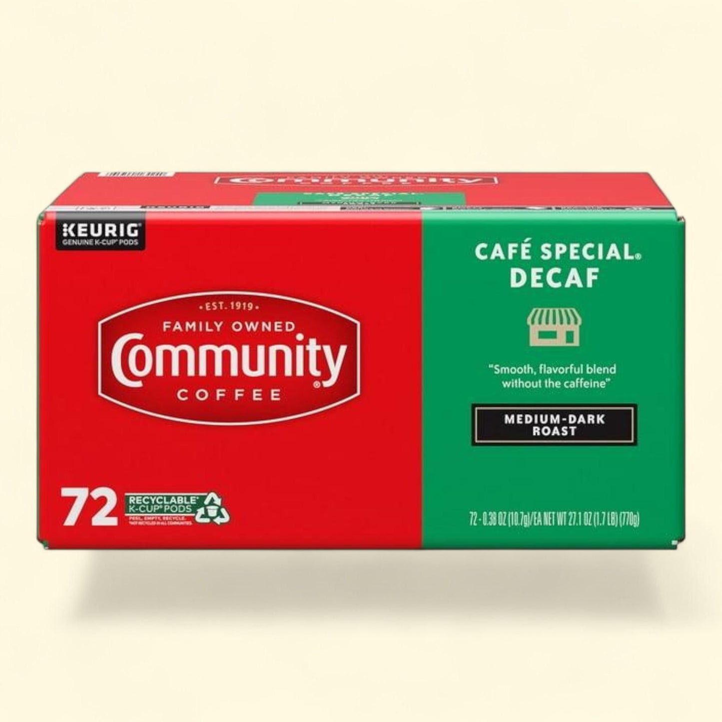 Community Coffee Café Special Decaf, 72 ct.
