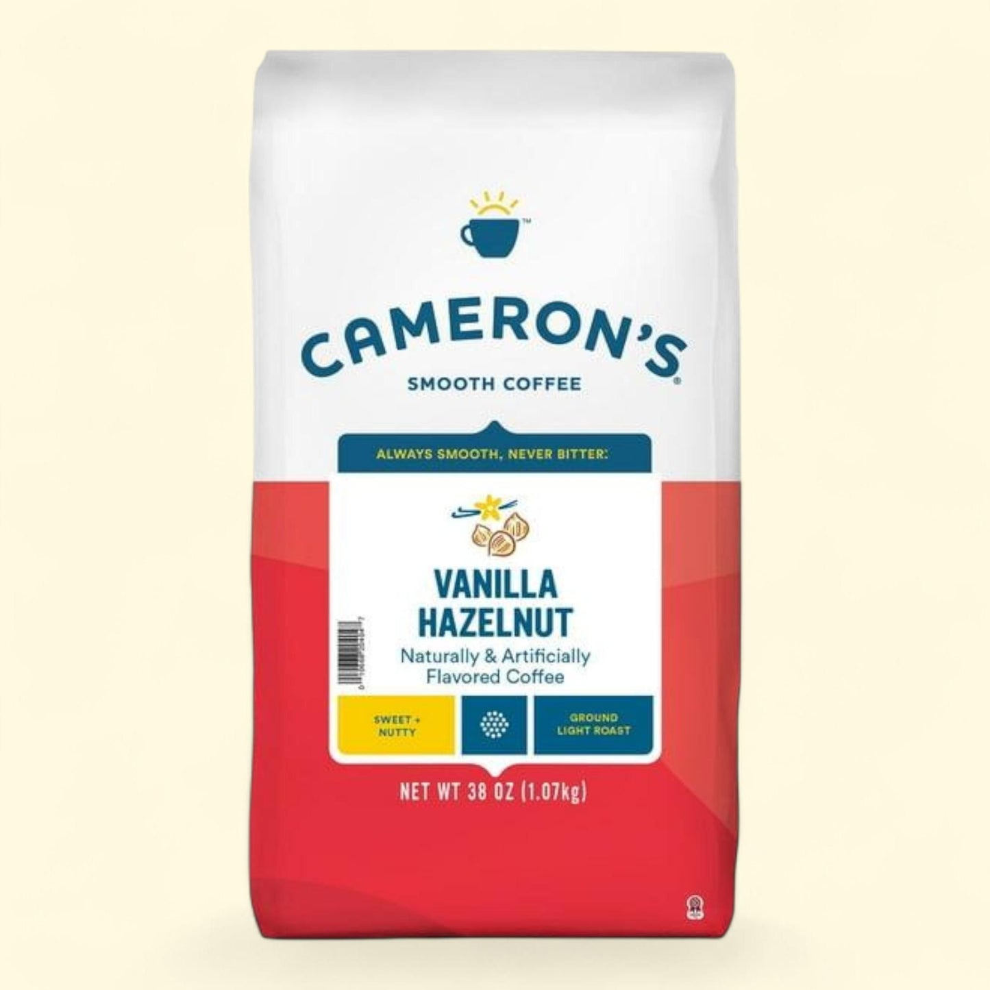 Cameron's Ground Coffee, Vanilla Hazelnut 38 oz. — authentic US product shipped worldwide by Treatspree