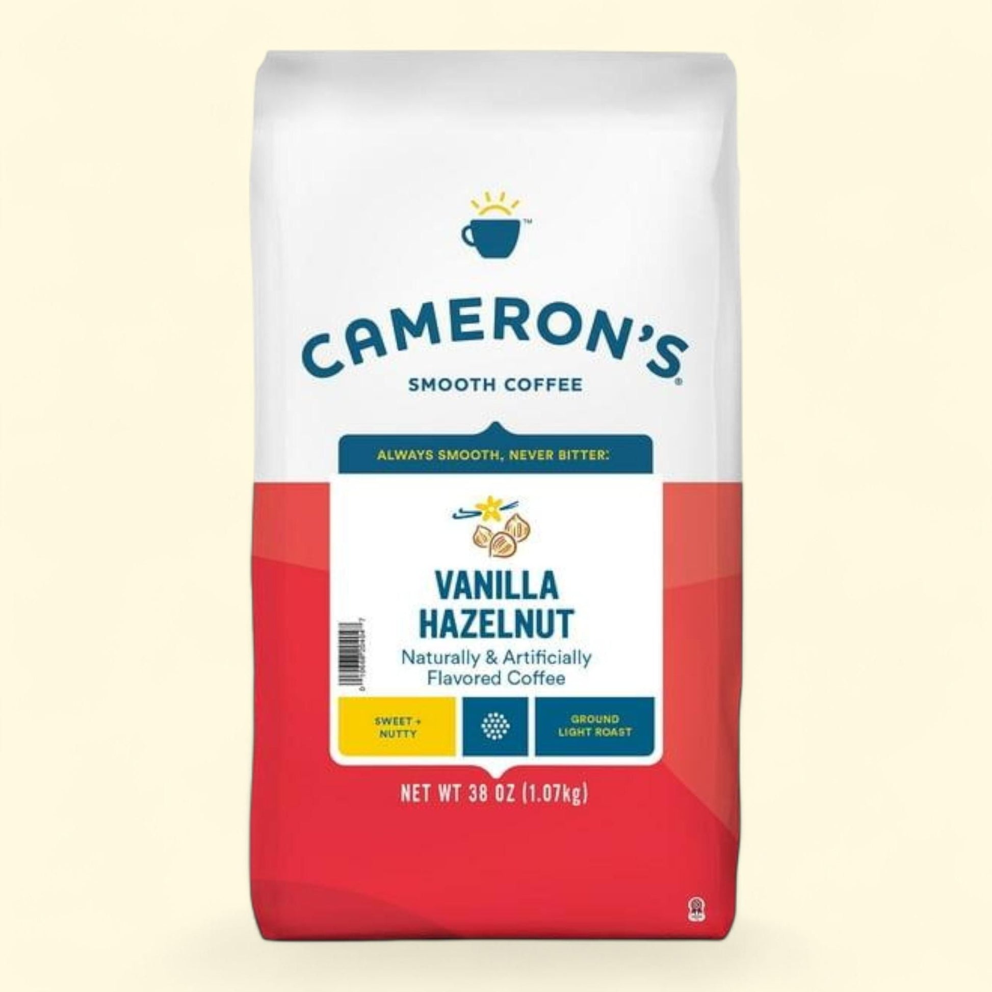 Cameron's Ground Coffee, Vanilla Hazelnut 38 oz. — authentic US product shipped worldwide by Treatspree