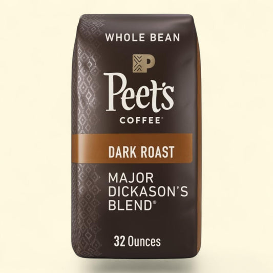 Peet's Coffee Major Dickason's Blend Coffee, Dark Roast, Whole Bean, 2 lbs
