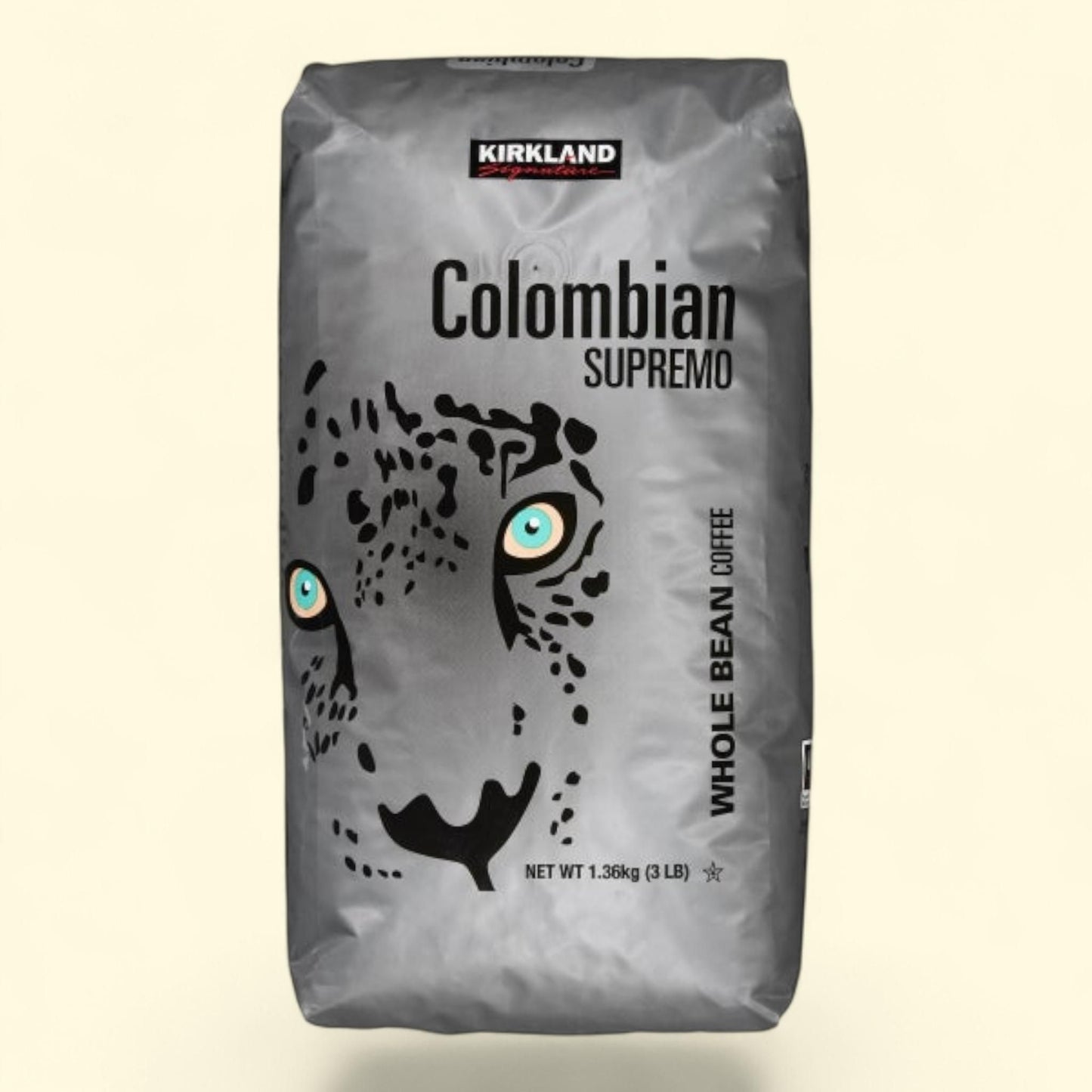 Kirkland Signature Colombian Supremo Coffee, Whole Bean, 3 lbs