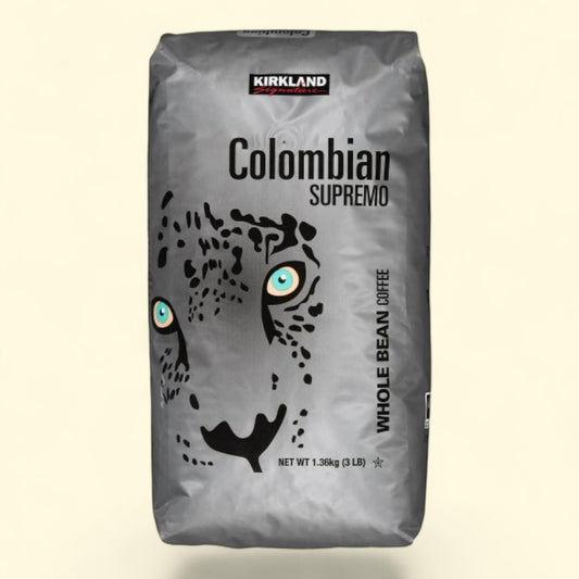 Kirkland Signature Colombian Supremo Coffee, Whole Bean, 3 lbs