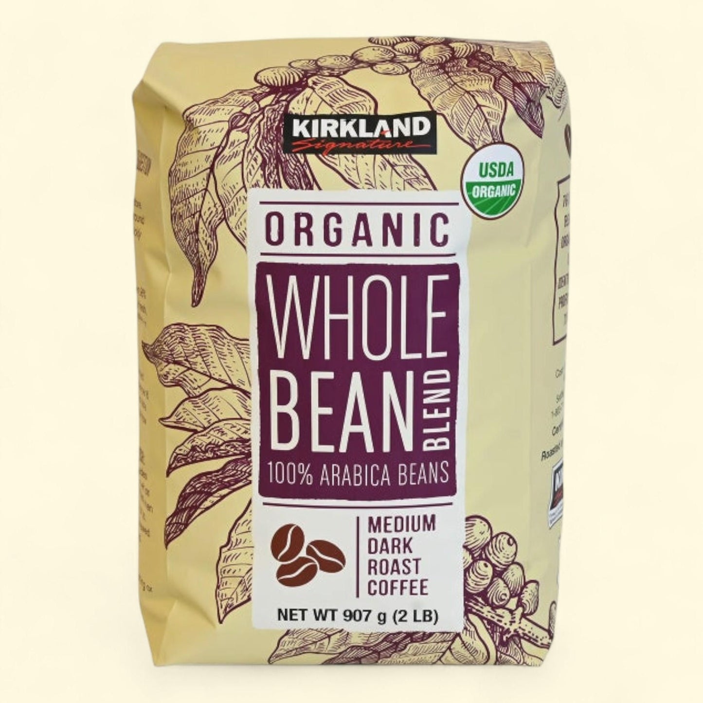 Kirkland Signature Whole Bean Blend, 2 lb (2-pack)