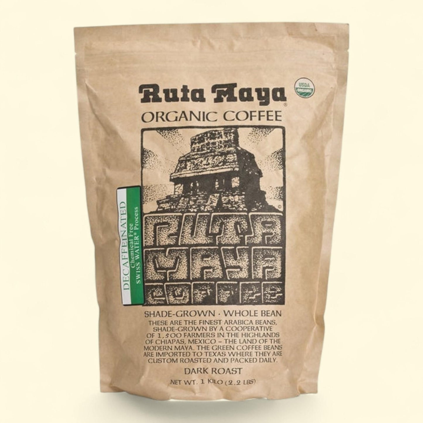 Ruta Maya Decaffeinated Coffee, 2.2 lb, 2-pack