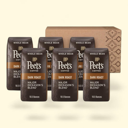 Peet's Coffee Major Dickason's Blend Whole Bean, 10.5 oz, 6-pack