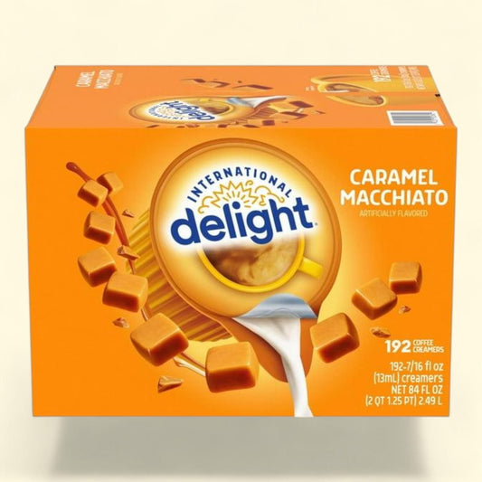 International Delight Caramel Macchiato Coffee Creamer Singles, 192... — authentic US product shipped worldwide by Treatspree