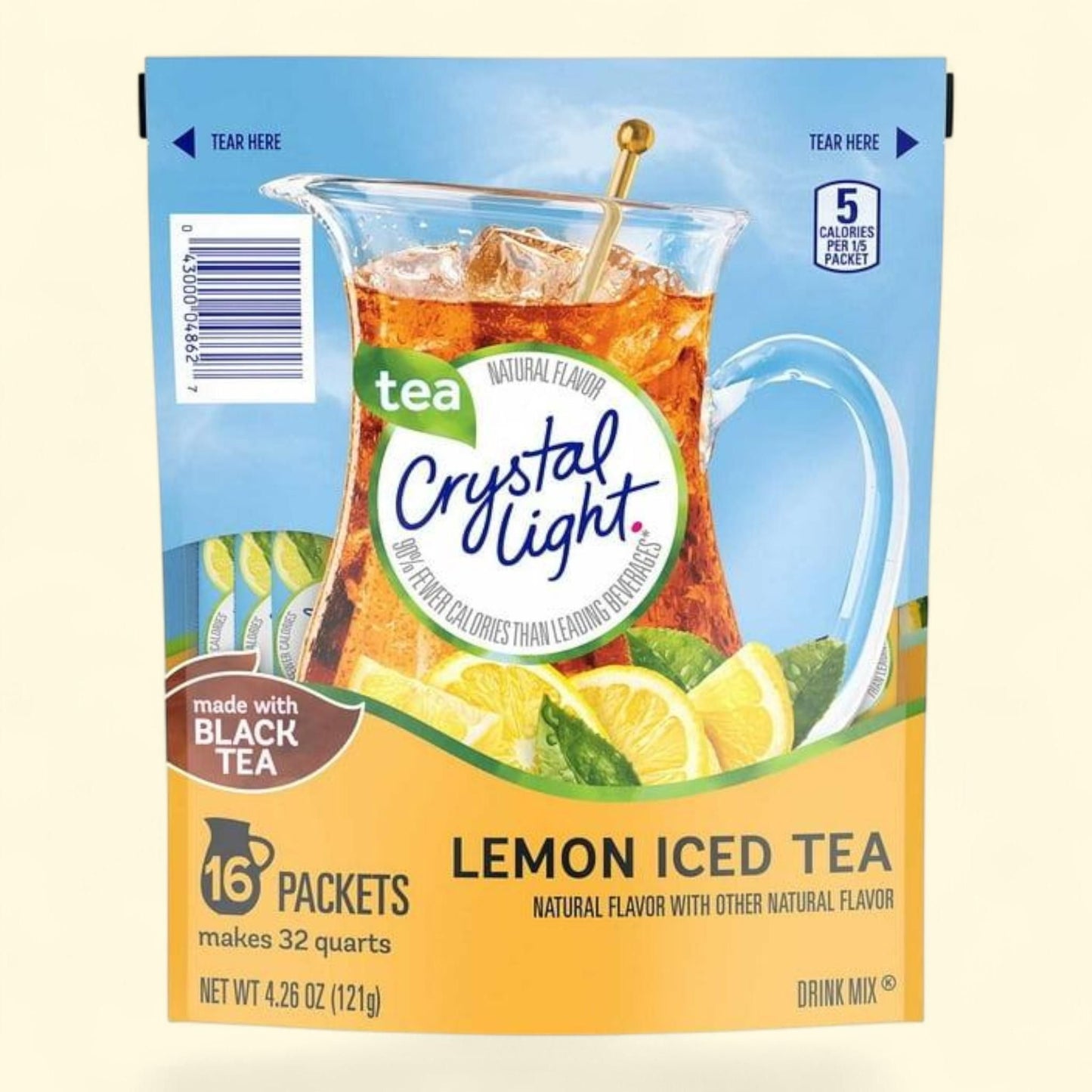 Crystal Light Lemon Iced Tea Drink Mix, 16 pk. — authentic US product shipped worldwide by Treatspree