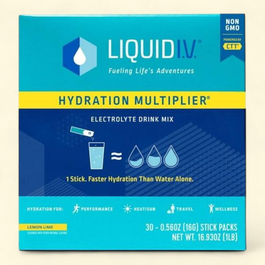 Liquid I.V. Hydration Multiplier Electrolyte Drink Mix, Lemon Lime, 30 ct.