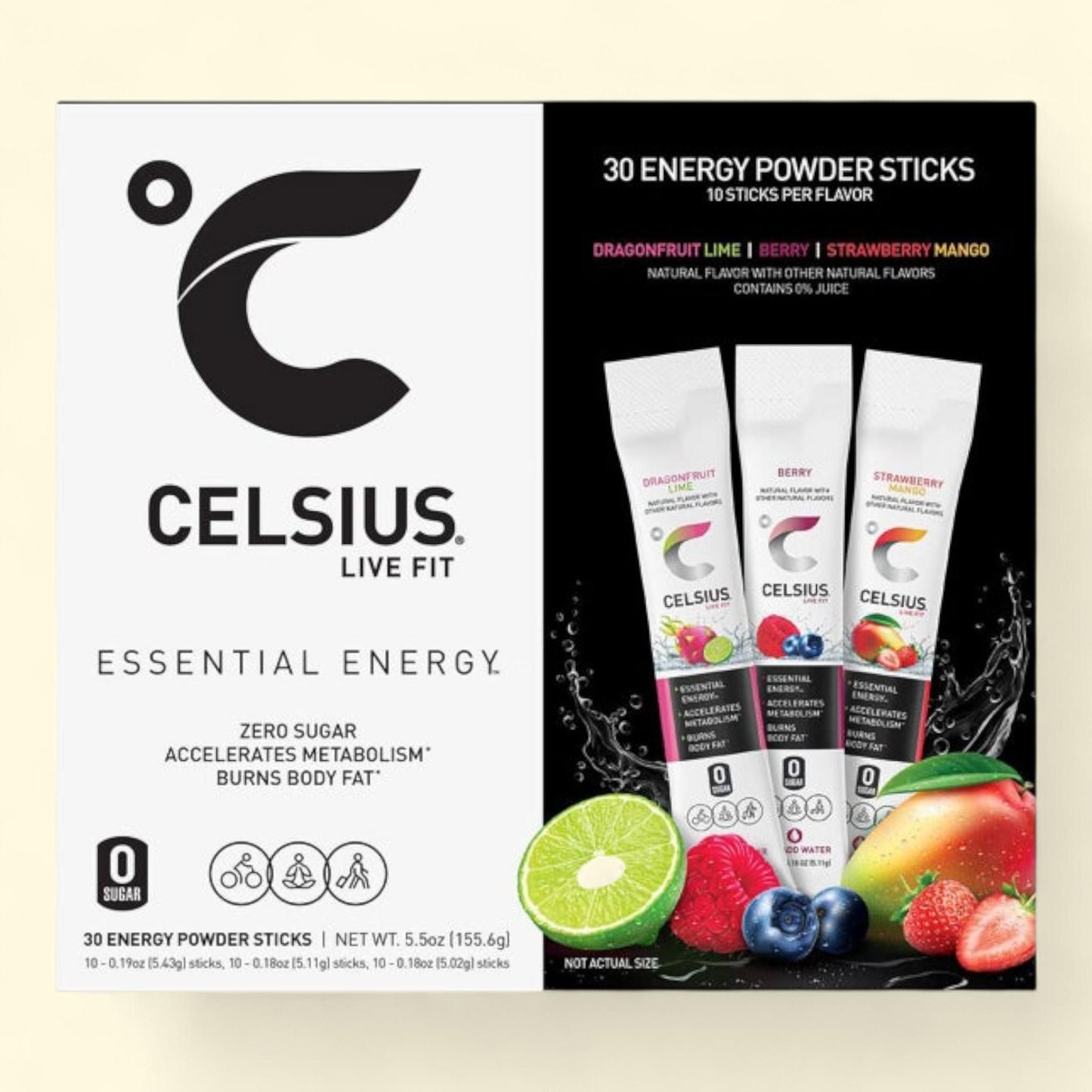 Celsius Energy Powder Sticks, Variety Pack, 30-count