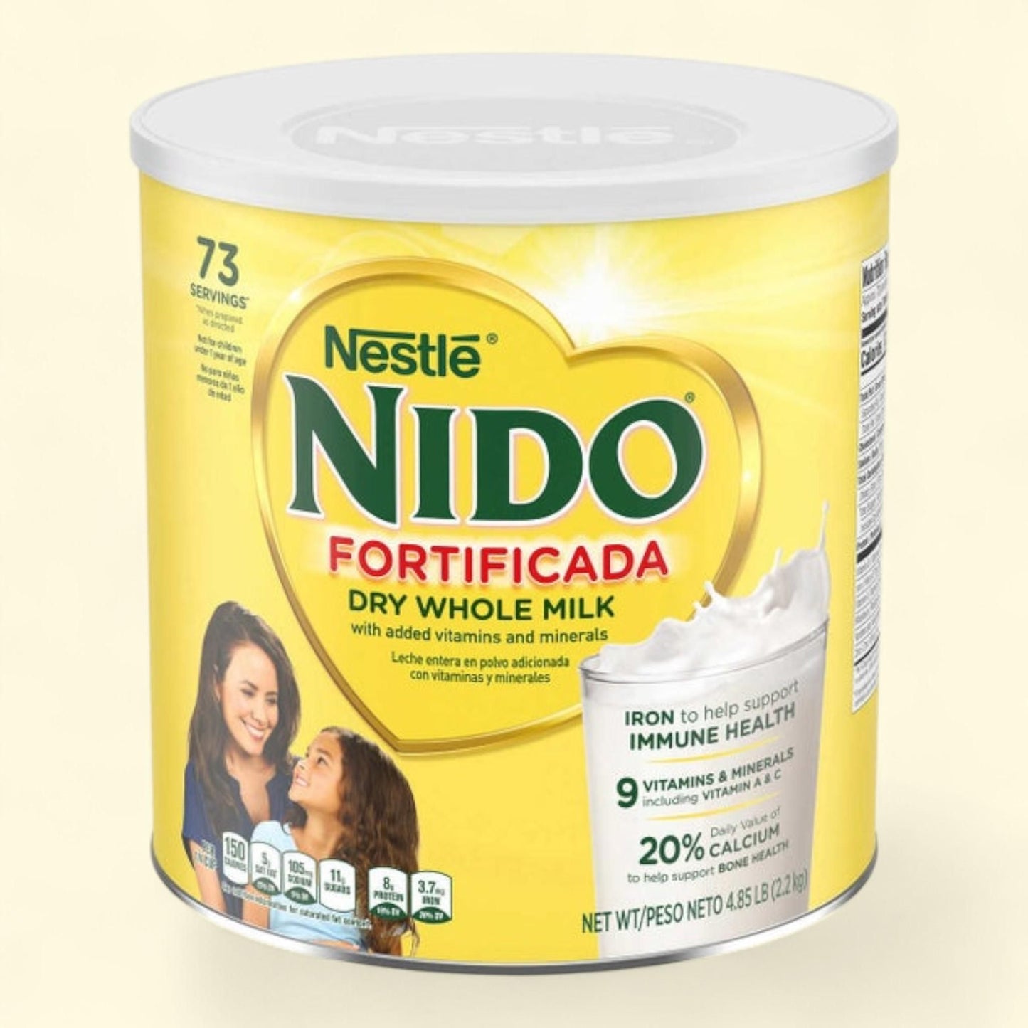 Nestlé Nido Fortificada, Dry Whole Milk, 4.85 lbs