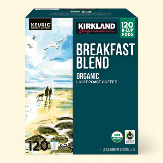 Kirkland Signature Coffee Organic Breakfast Blend K-Cup Pod, 120 count