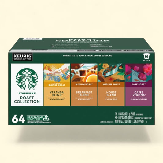Starbucks Classic Roasts Variety Pack K-Cup Pod, 64-count