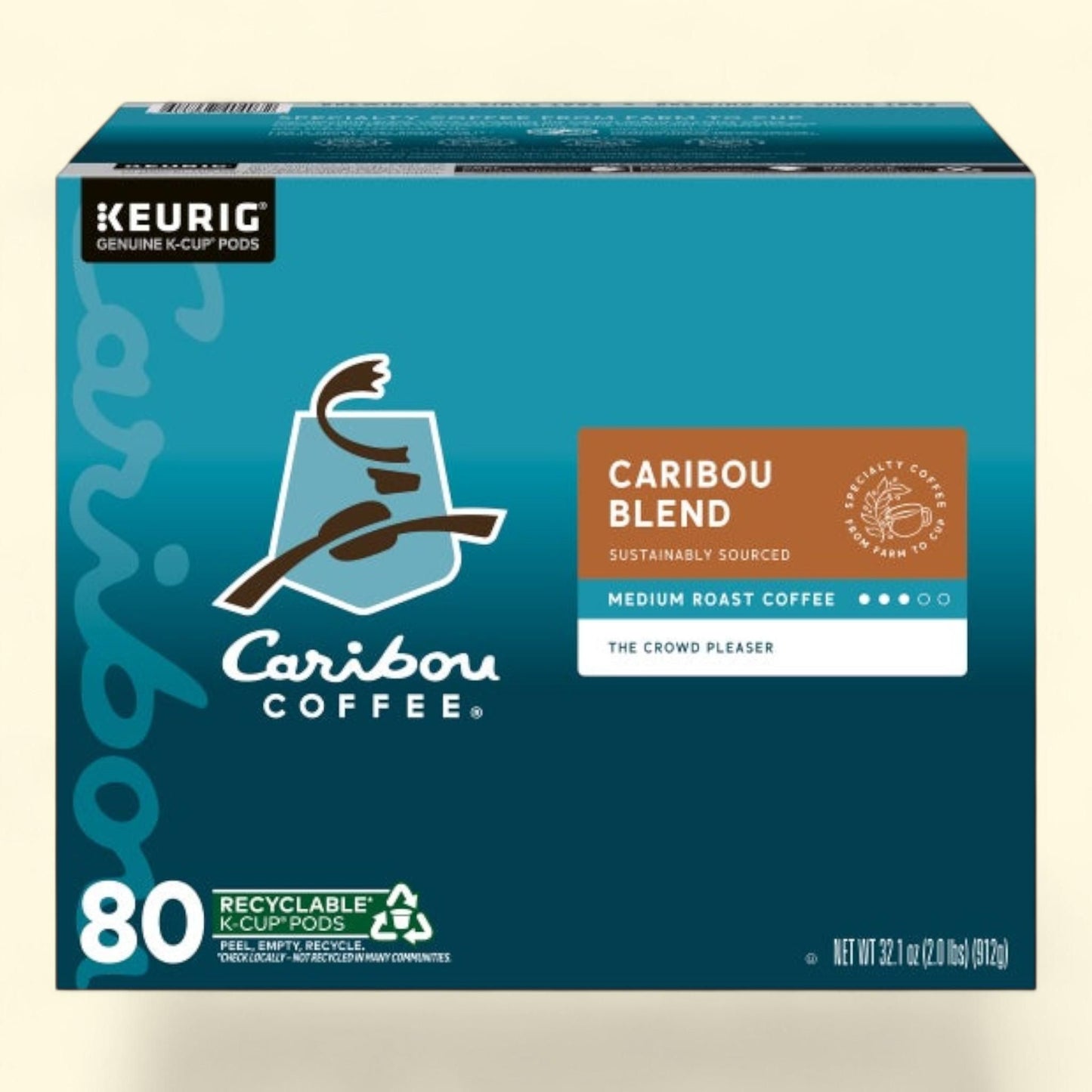 Caribou Coffee Caribou Blend K-Cup Pod, 80 count
