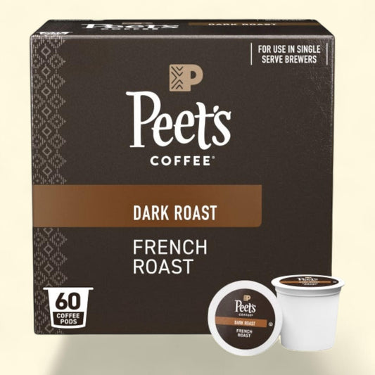 Peet's Coffee French Roast Single Serve Pods, 60 count