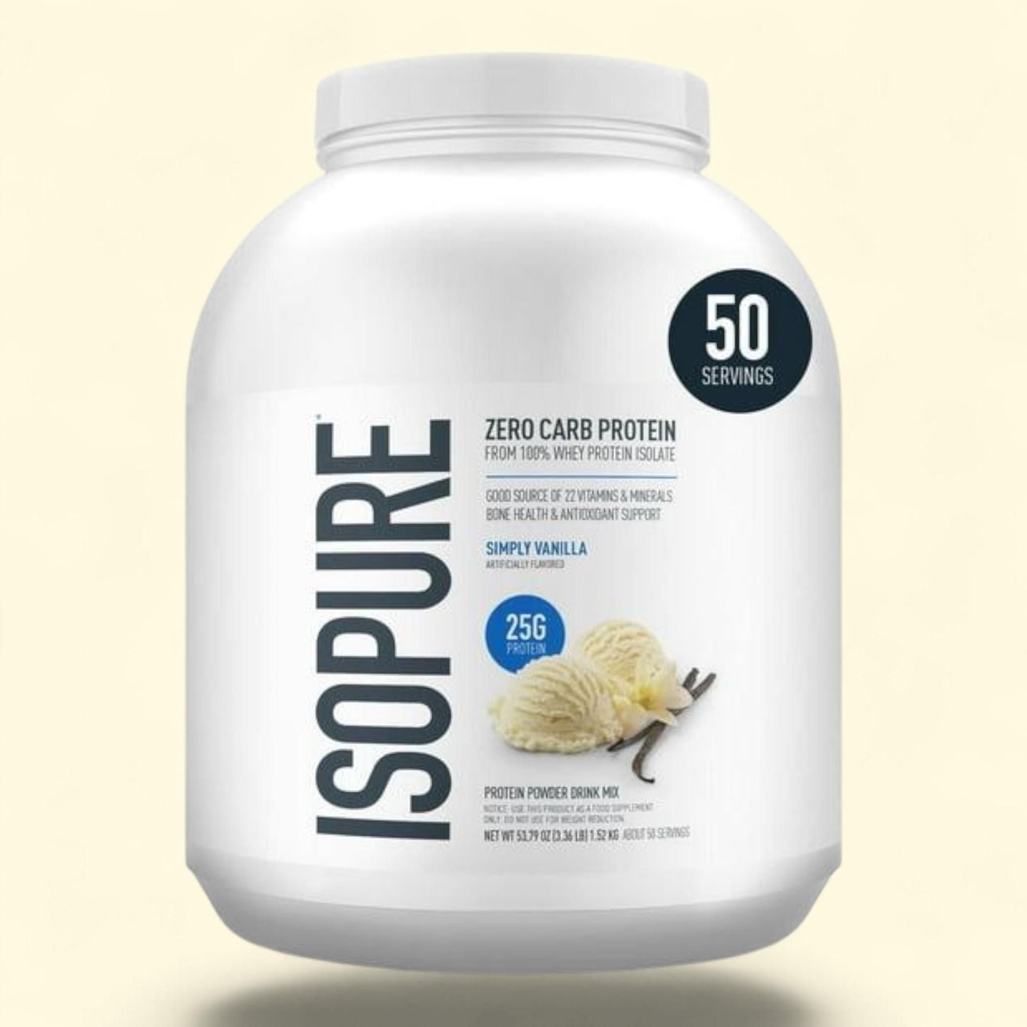 ISOPURE Whey Protein Isolate, Vanilla, 3.4 lbs. — authentic US product shipped worldwide by Treatspree