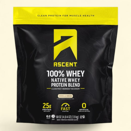 Ascent Whey Protein, Vanilla Bean, 4.25 lbs