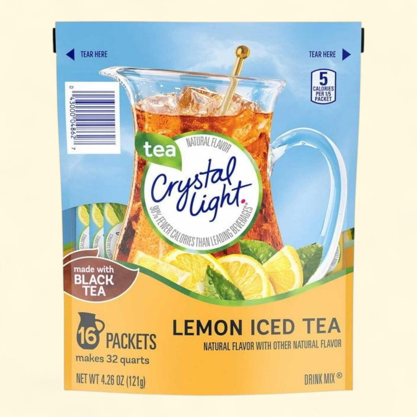 Crystal Light Lemon Iced Tea, 16 pk. — authentic US product shipped worldwide by Treatspree