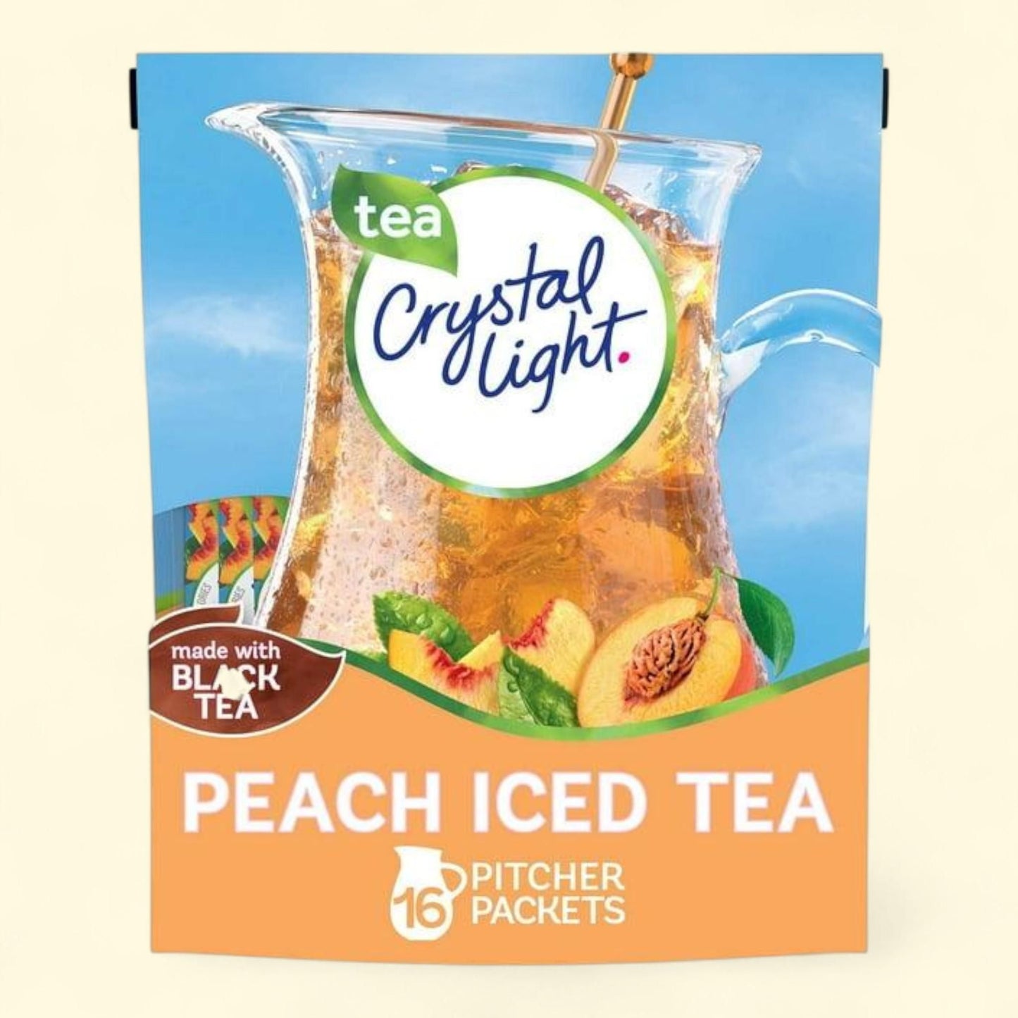 Crystal Light Peach Iced Tea Powdered Drink Mix, 4.55 oz.