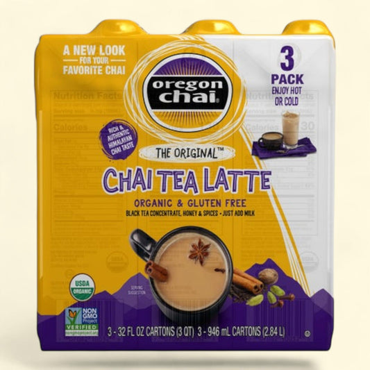 Oregon Chai, Original Organic Chai Tea Latte Concentrate, 32 fl. oz., 3-Count