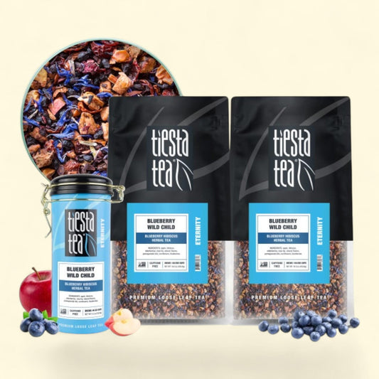 Tiesta Tea Blueberry Wild Child Herbal Tea, 2 lb. Bags & 5.5 oz Tin