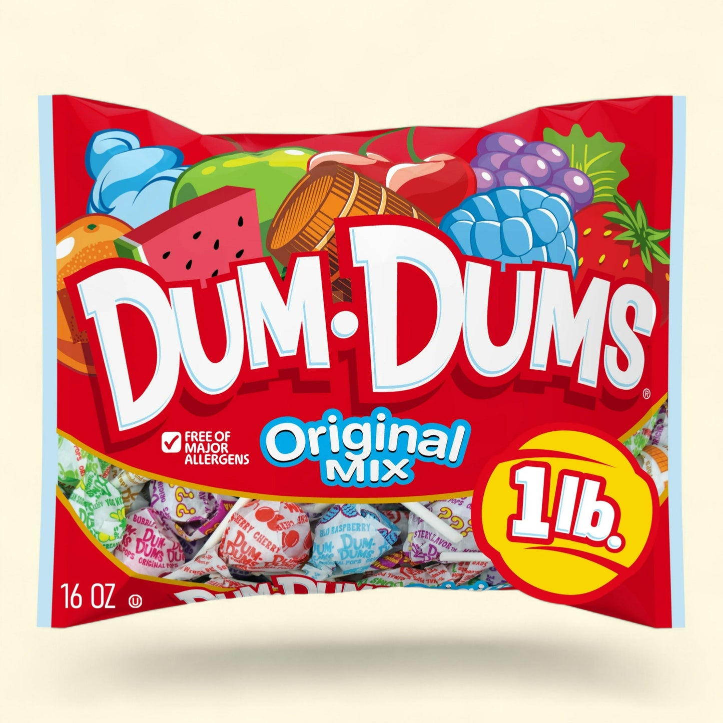 Dum Dums Original Mix Lollipop Suckers, 16oz