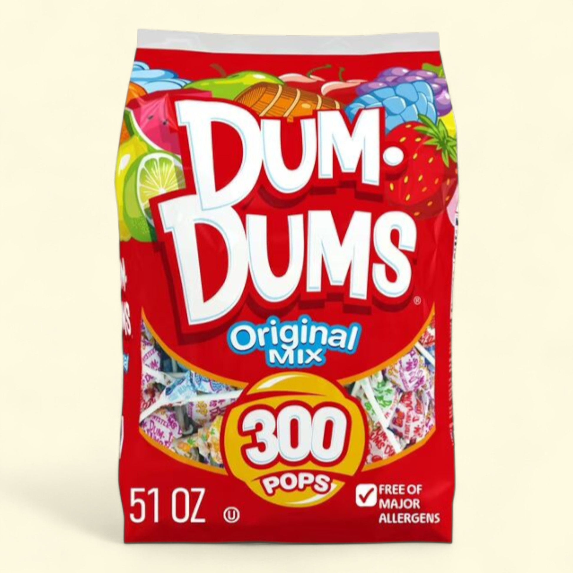 Dum Dums Original Flavor Mix Lollipops, 51 oz Bag