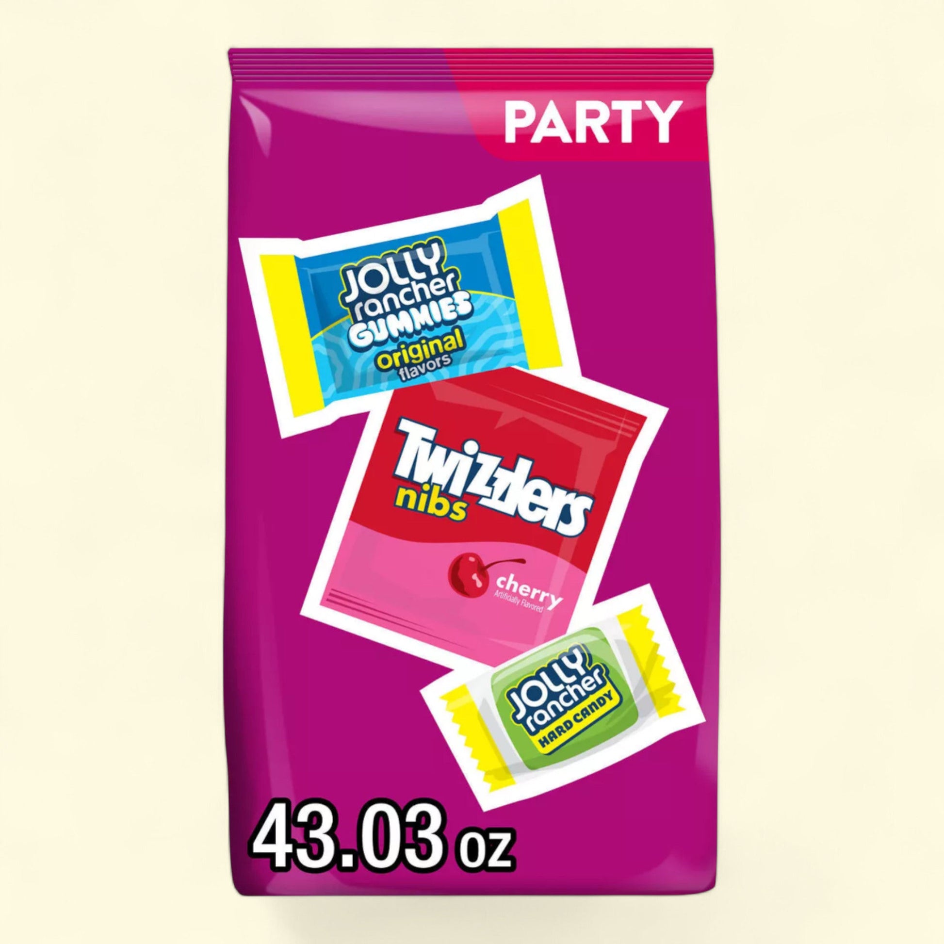 Jolly Rancher and Twizzlers Assorted Fruit Flavored Candy, 43.03oz