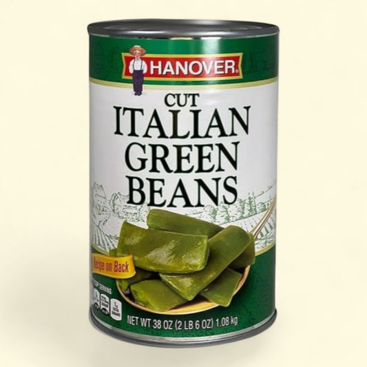 Hanover Italian Blue Lake Cut Green Beans, 38 oz.