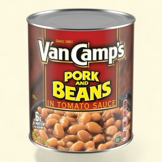 Van Camp's Pork and Beans, 114 oz. — authentic US product shipped worldwide by Treatspree