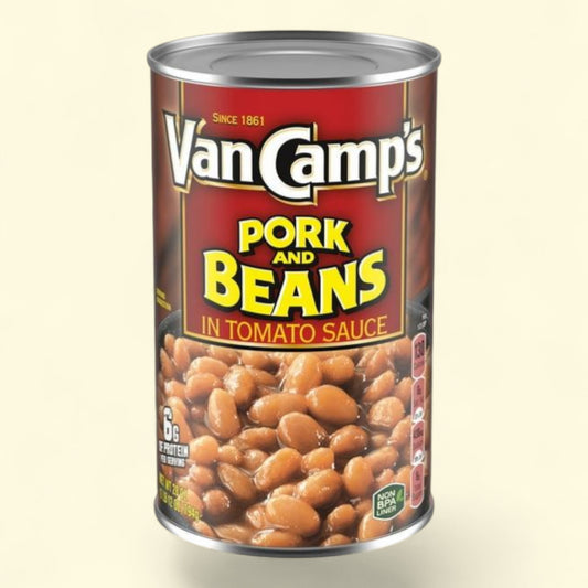 Van Camp's Pork and Beans, 28 oz. — authentic US product shipped worldwide by Treatspree