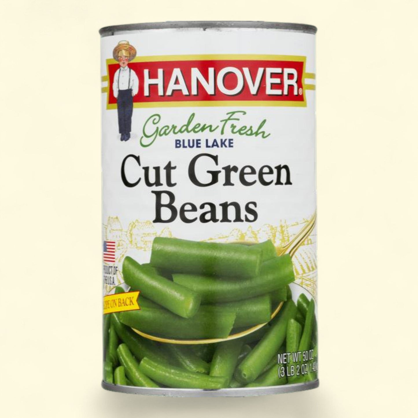 Hanover Blue Lake Cut Green Beans, 50 oz Can