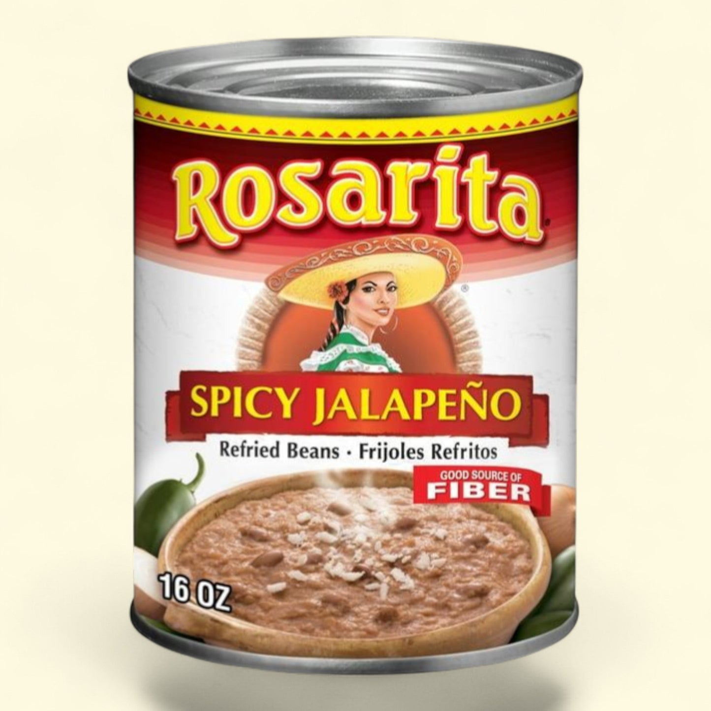 Rosarita Spicy Jalapeno Refried Beans, 16 oz.