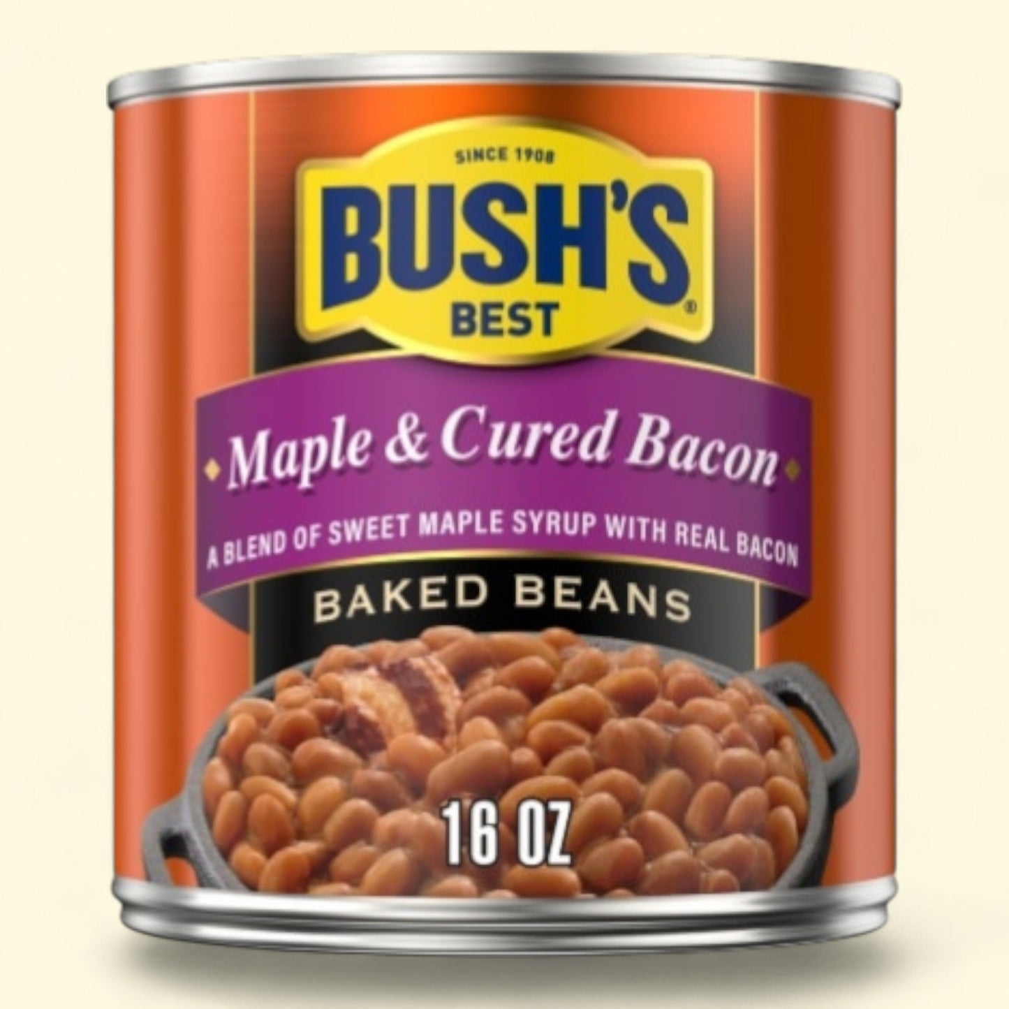 Bush's Baked Beans, Maple & Cured Bacon, 16 oz