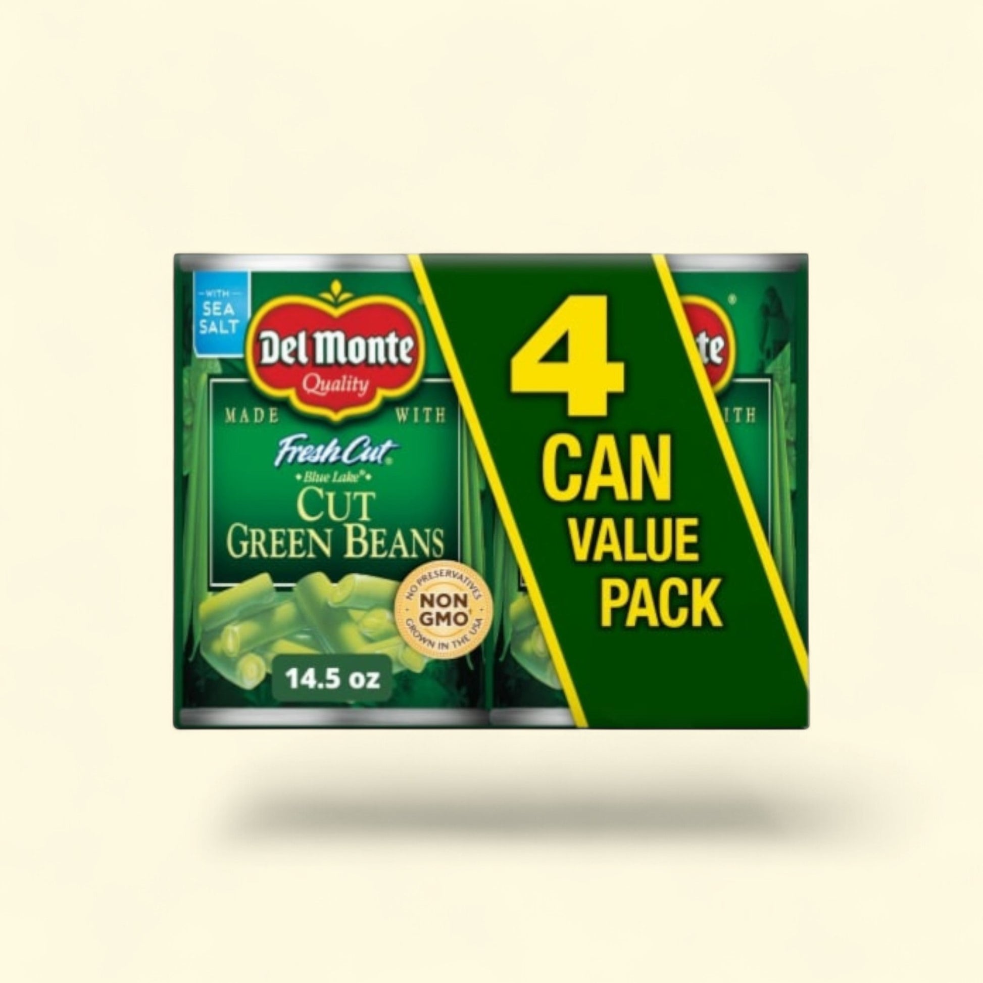 Del Monte Blue Lake Cut Green Beans, 14.5 oz, 4 count — authentic US product shipped worldwide by Treatspree