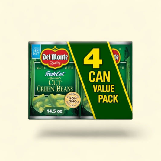 Del Monte Blue Lake Cut Green Beans, 14.5 oz, 4 count — authentic US product shipped worldwide by Treatspree