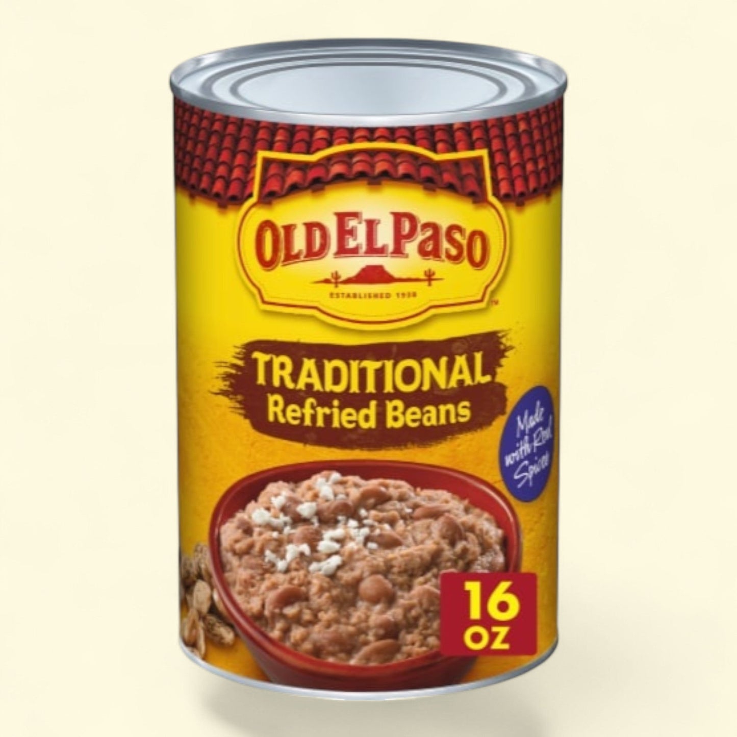 Old El Paso Refried Beans, Traditional, Canned, 16 oz.