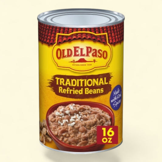 Old El Paso Refried Beans, Traditional, Canned, 16 oz.