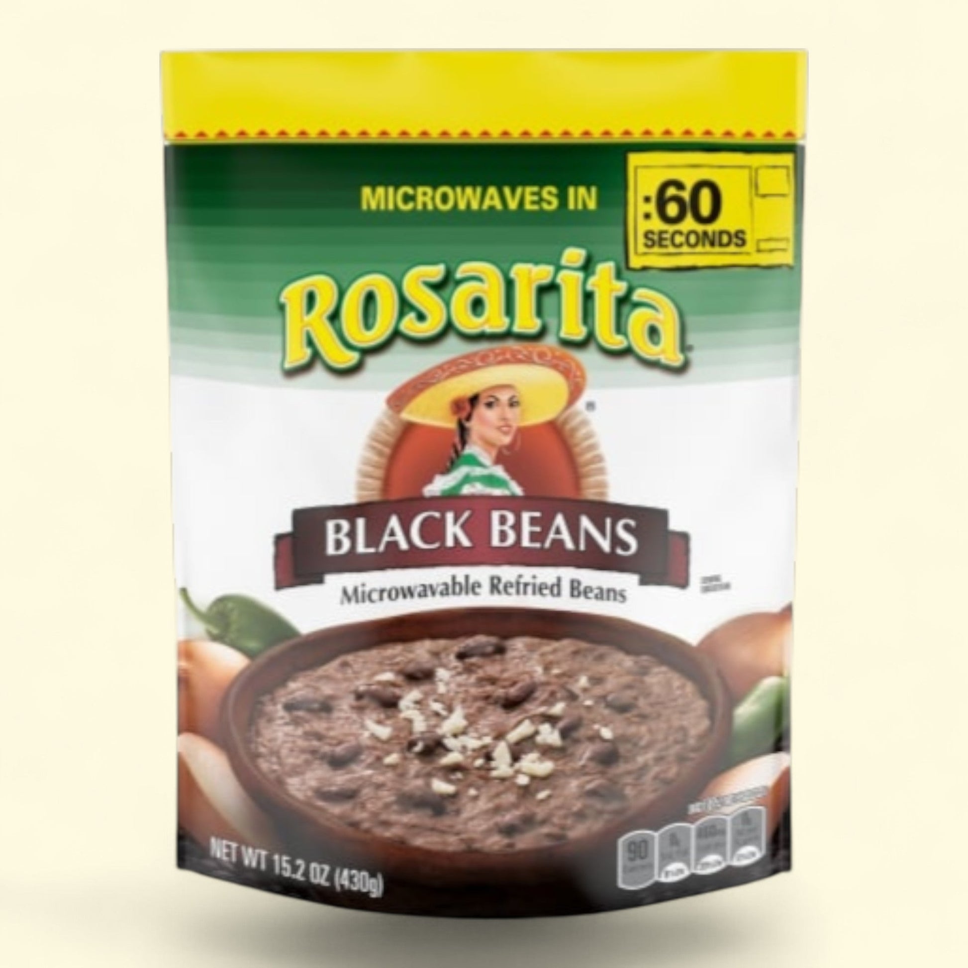 Rosarita Refried Black Beans, Microwavable, 15 oz — authentic US product shipped worldwide by Treatspree