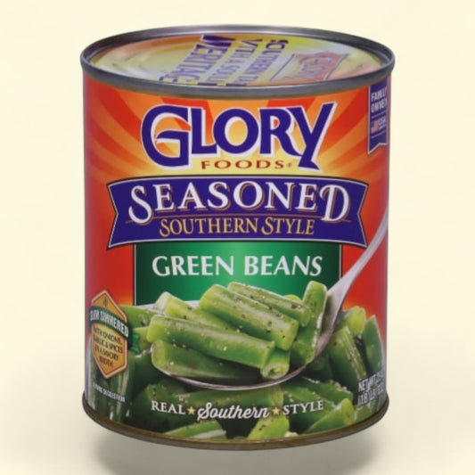 Glory Foods Seasoned Southern Style Green Beans, 27 oz