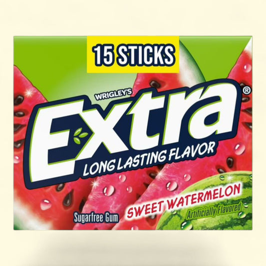 Extra Sweet Watermelon Sugar Free Chewing Gum, 15 Stick