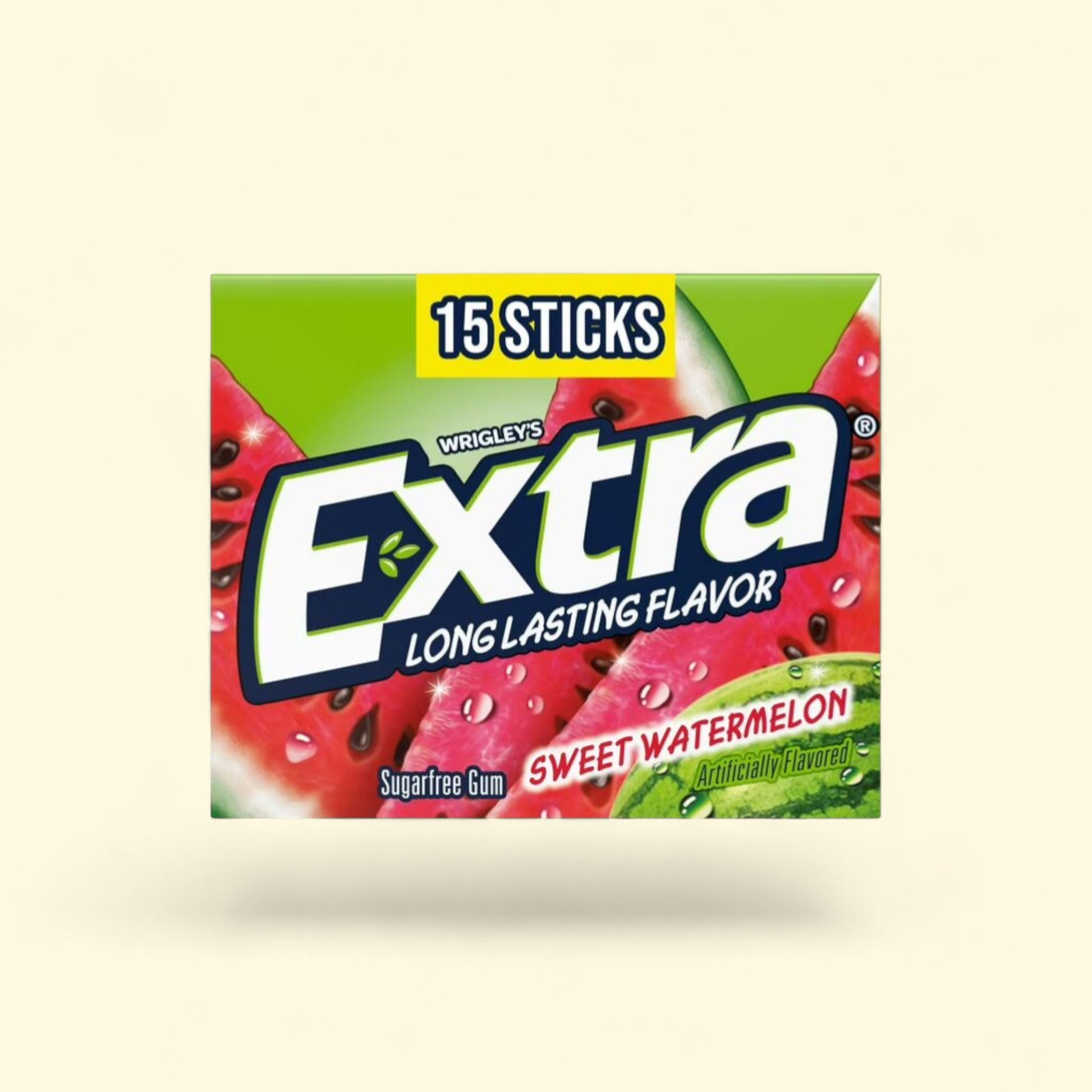 Extra Sweet Watermelon Sugar Free Chewing Gum, 15 Stick — authentic US product shipped worldwide by Treatspree