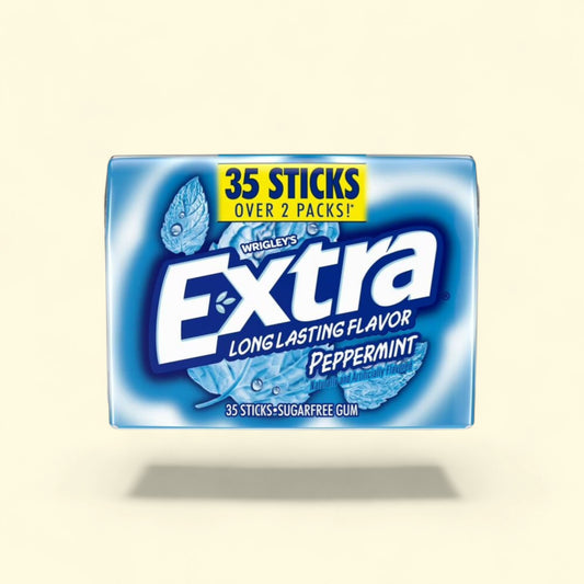 Extra Gum Peppermint Chewing Gum, 35 Stick Pack — authentic US product shipped worldwide by Treatspree