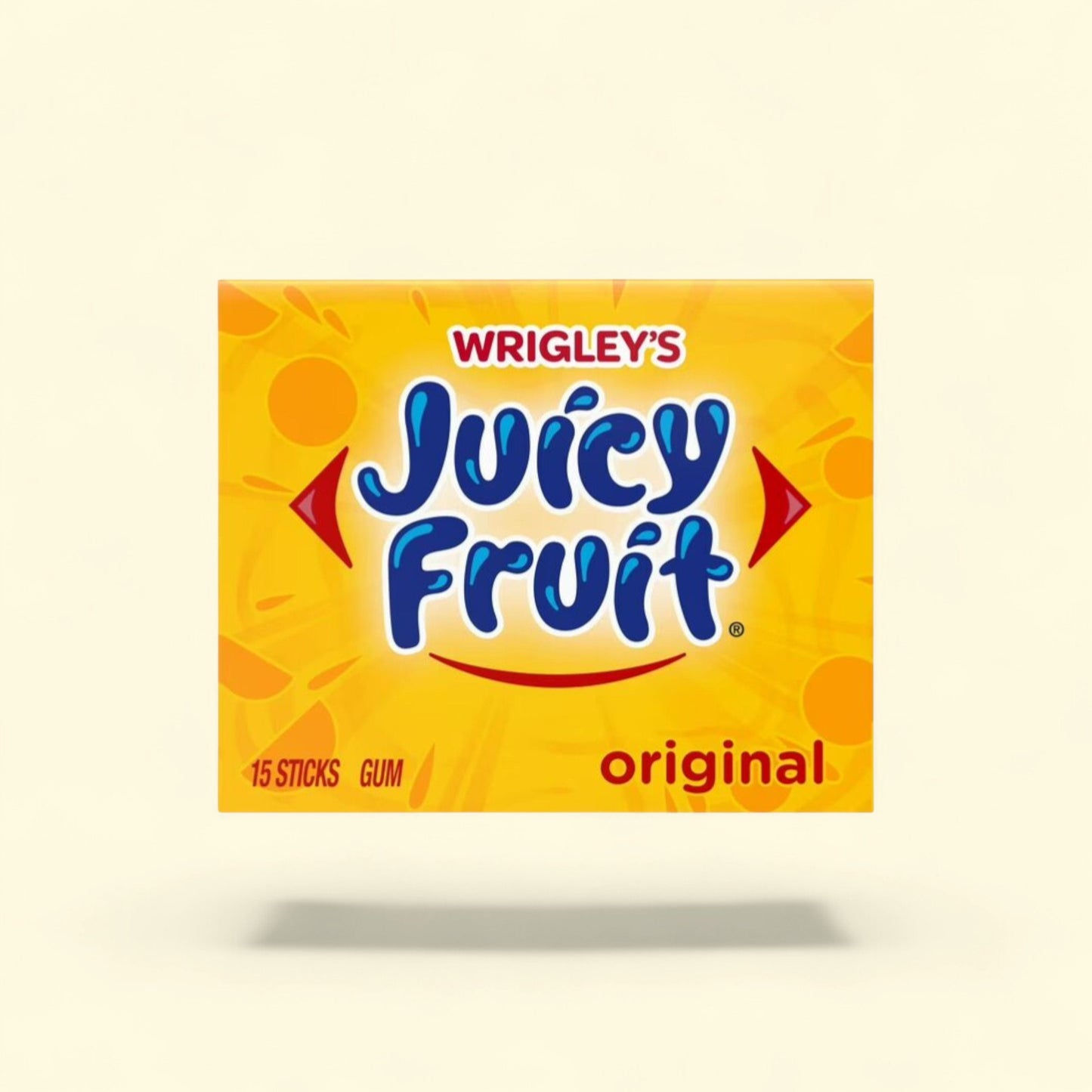 Juicy Fruit Original Bubble Gum, 15 Pieces — authentic US product shipped worldwide by Treatspree