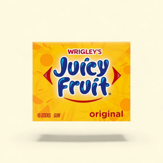 Juicy Fruit Original Bubble Gum, 15 Pieces — authentic US product shipped worldwide by Treatspree