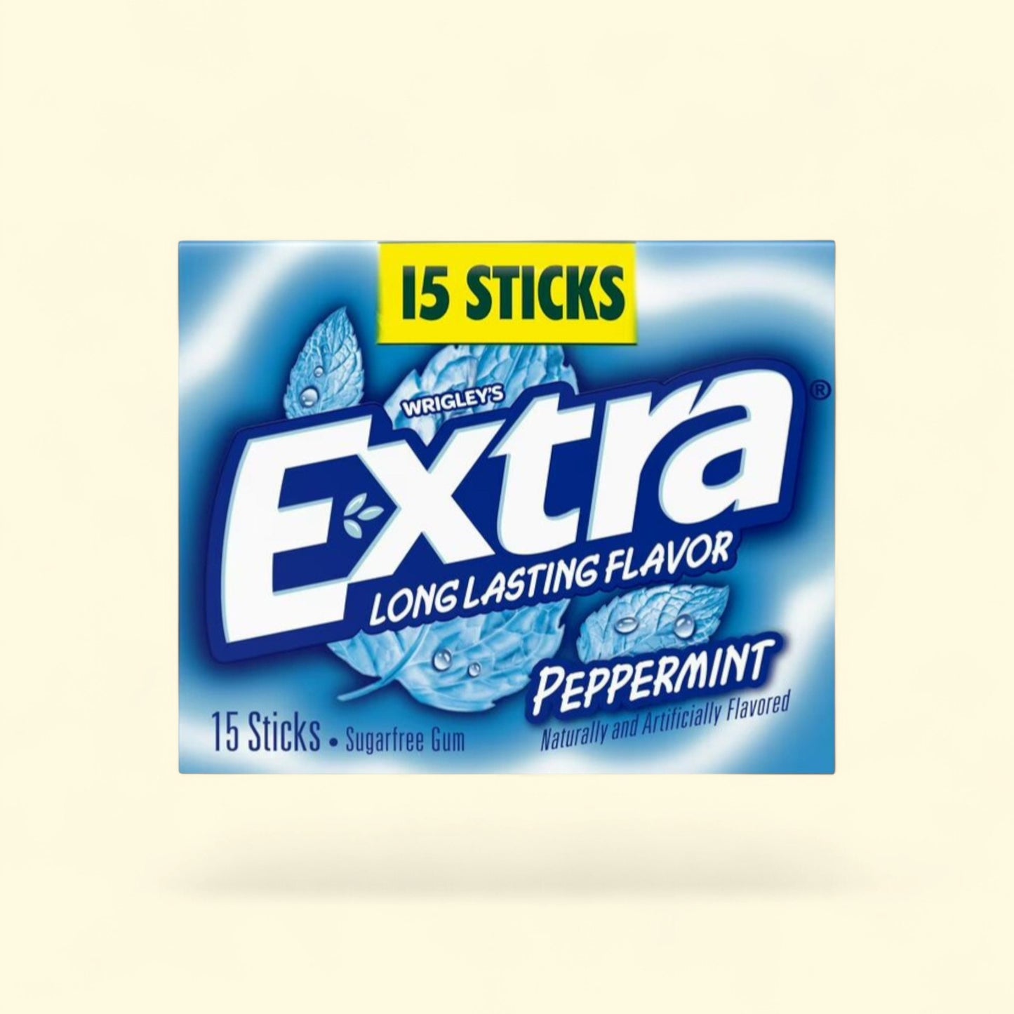 Extra Gum, Peppermint Chewing Gum, 15 Stick — authentic US product shipped worldwide by Treatspree