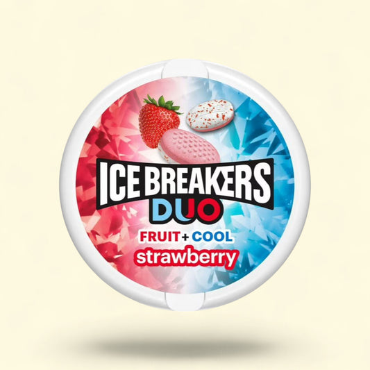 Ice Breakers Duo Fruit Plus Cool Strawberry Sugar Free Mints, 1.3 o... — authentic US product shipped worldwide by Treatspree