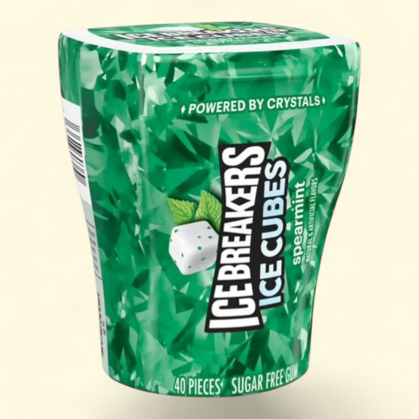 Ice Breakers Ice Cubes Chewing Gum, Spearmint, 3.24 oz, 40 Pieces